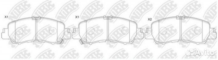 Nibk PN3816 Колодки mitsubishi