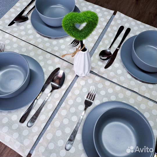 Салфетки сервировочные лен, 4 штуки