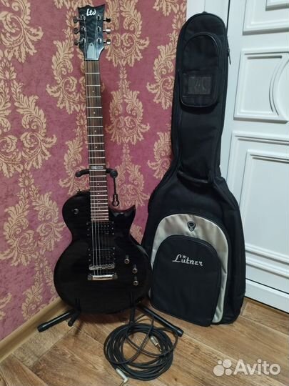 Электрогитара ESP LTD EC 100 QM чехол и провод