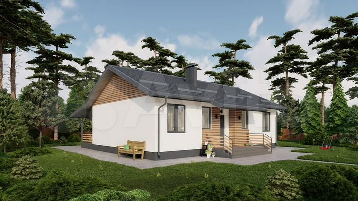 Дом 106 м² на участке 8 сот.