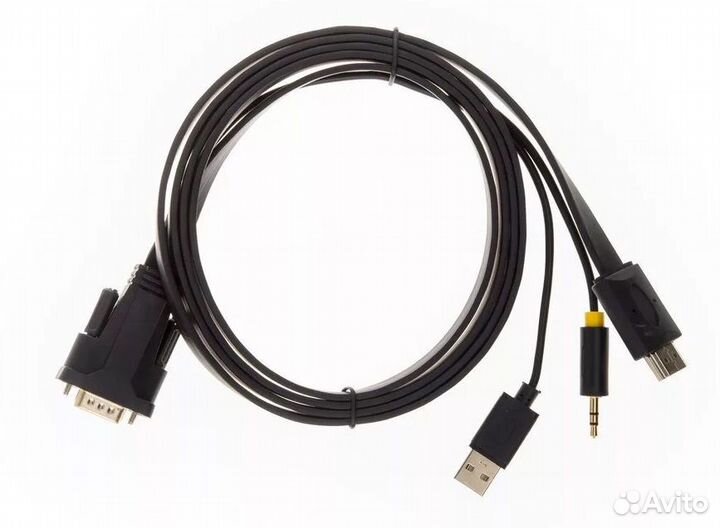 Кабель конвертер VGA + AUX to hdmi 1.2 метра H79