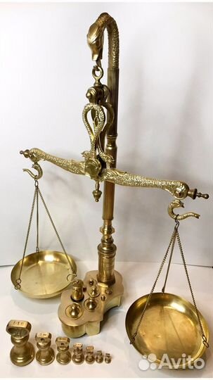 Librasco антикварные весы с рыбками
