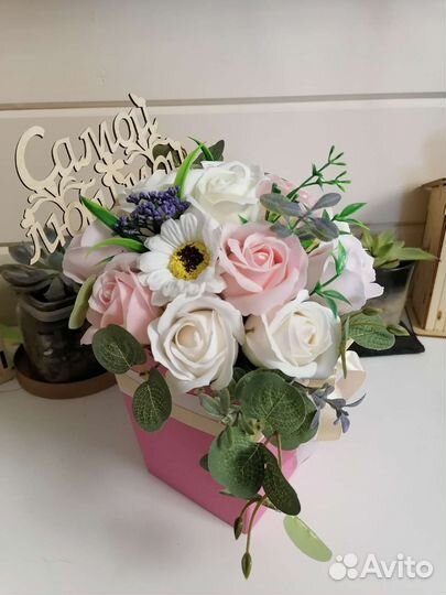 Букет из мыльных цветов