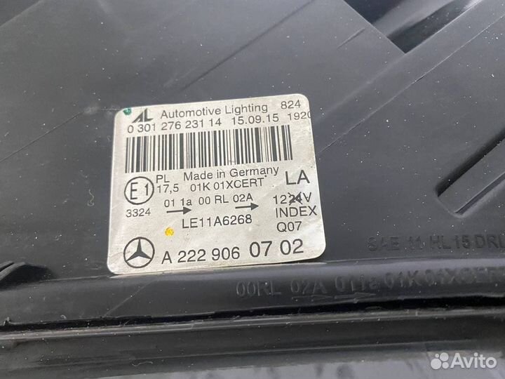 Фара левая Mercedes-Benz W222 S-Klasse 2013-2017 L