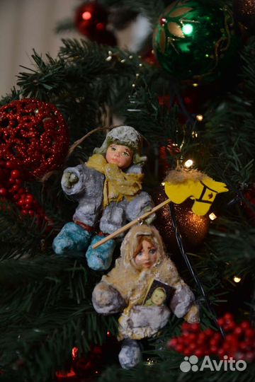 Ватная ёлочная игрушка