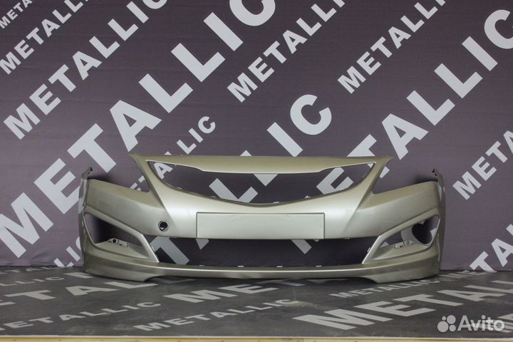 Бампер Хендай Солярис передний с птф в цвет с 14г