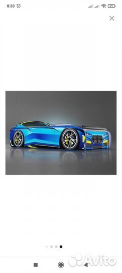 Кровать- машинка(синяя) детская