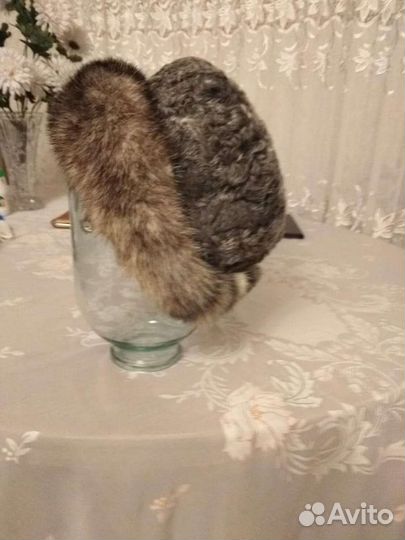 Женская шапка каракуль с норкой 57р, новая