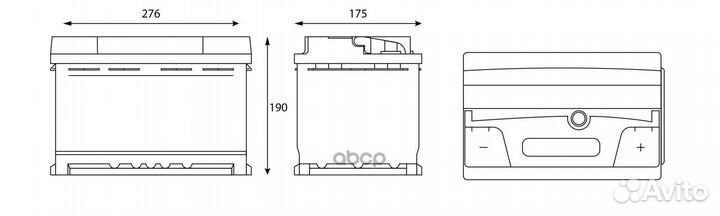 Аккумулятор gladiator Energy 77 Ah, 760 A