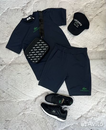 Костюм двойка Lacoste футболка шорты