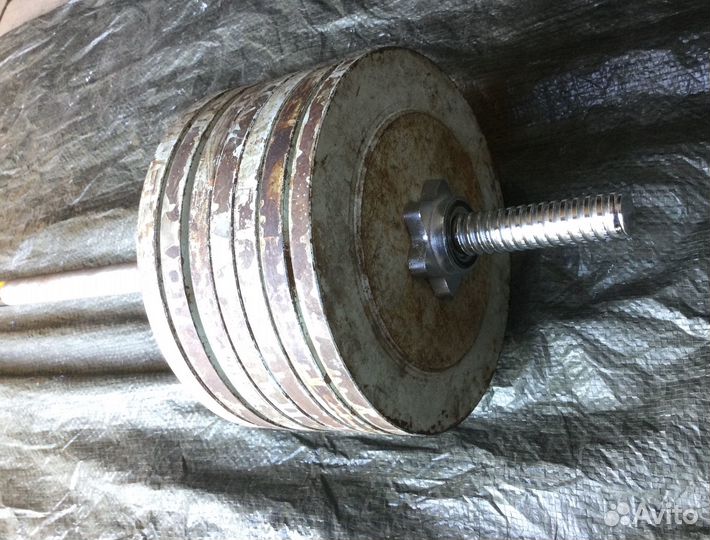 Штанга стальная, 80 кг, б/у