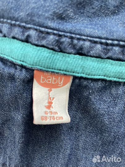 Рубашка джинцовая для мальчика 68-74