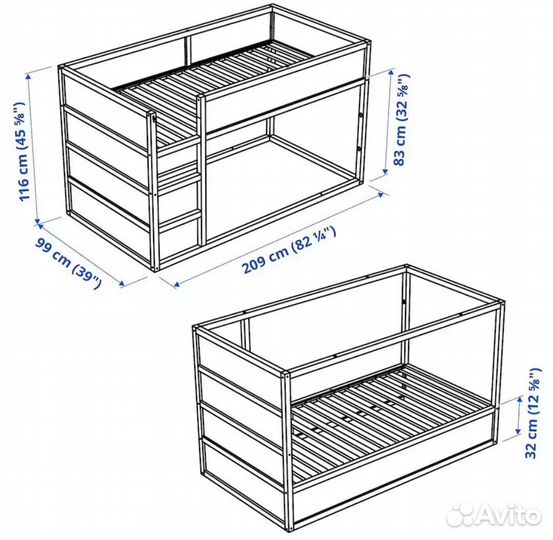 Кровать икеа кюра