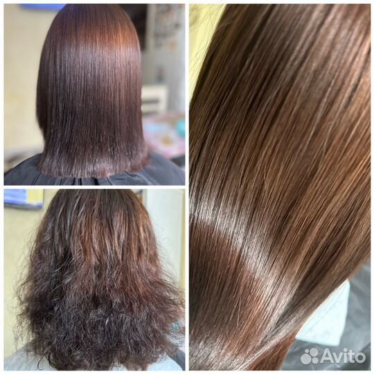 Кератиновое выпрямление волос