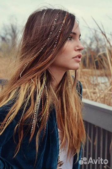 Наращивание цветные пряди,перья,термонити