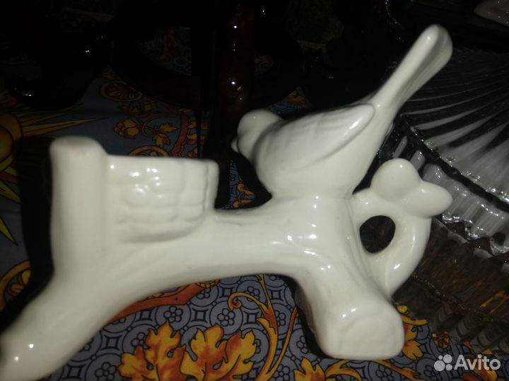 Винтаж солонка с птичкой