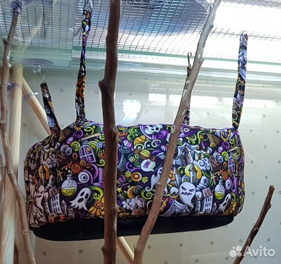 Гамаки/лежанки, лесенки, лампы,поилка,кольца,ветки