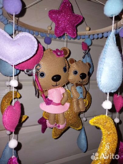 Мобиль на кроватку Мишки