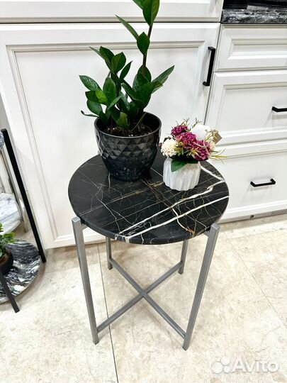 Стол журнальный мрамор лофт