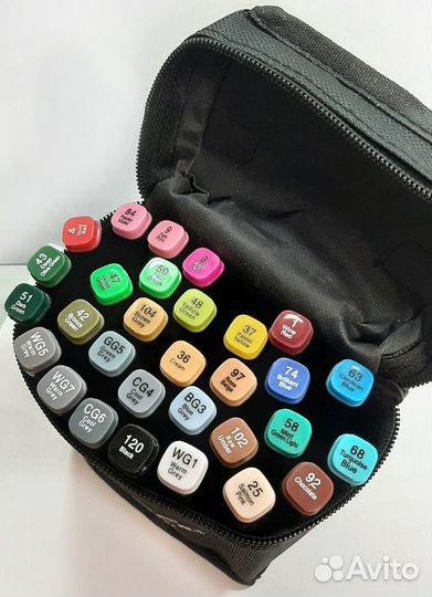 Маркеры для скетчинга двухсторонние в чехле 30 шт