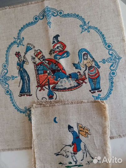 Набор салфеток, рушник вышитый, скатерть