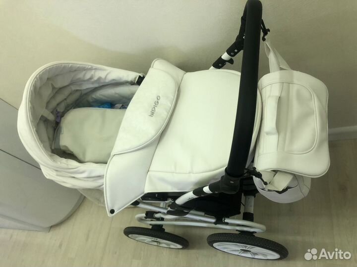 Коляска 2 в 1 indigo эко кожа