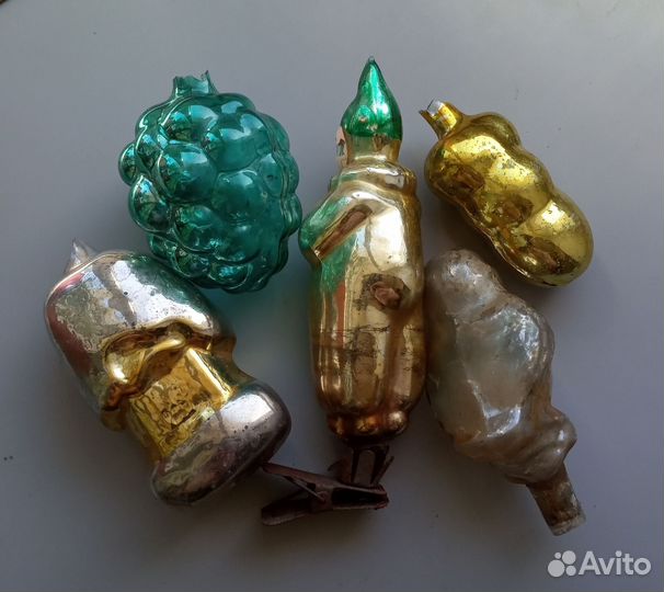 Елочные игрушки СССР. 5шт