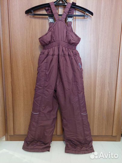 Зимний полукомбинезон, брюки для девочки, 116-122