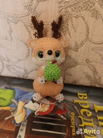 Олененок Бэмби из бисера Амигуруми