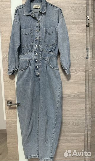 Джинсовый комбинезон женский