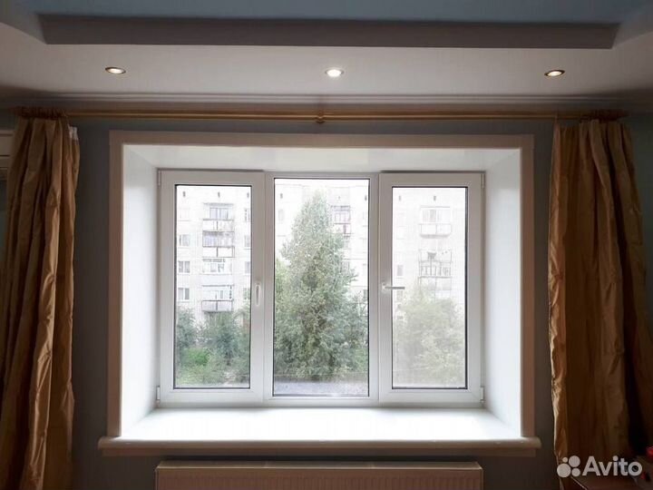 Пластиковые окна на заказ (трехстворчатые)