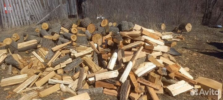 Дрова колотые, пеньками