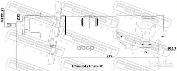 Амортизатор передний левый GAS.twin tube 05110