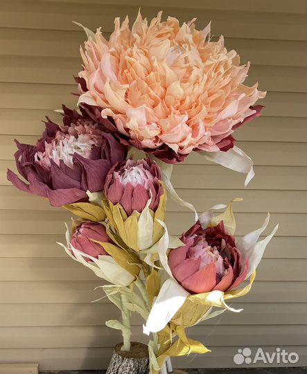 Ростовые цветы из бумаги