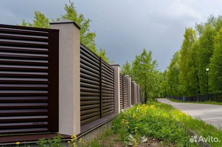 Забор жалюзи. Изготовление и монтаж