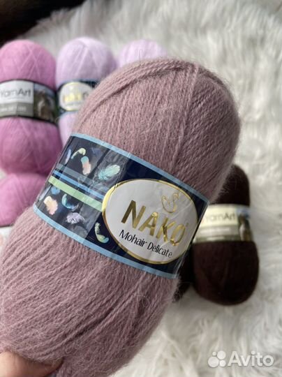 Пряжа для вязания мохер ангора новая