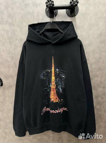 Худи Balenciaga Paris moon Oversize