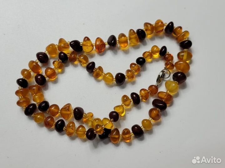 Янтарные бусы Янтарь бусины 8-10 мм / 50 см