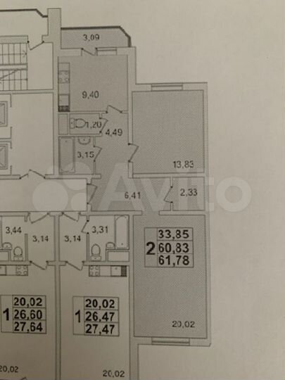 2-к. квартира, 62,4 м², 4/25 эт.