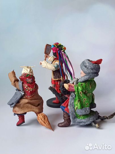 Набор игрушек на ёлку из ваты