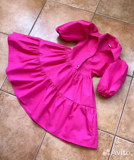 Платье летнее для девочки 116-134см, Хлопок, новое