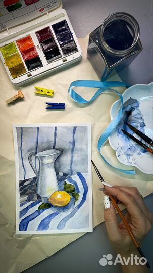 Акварельная картина для интерьера