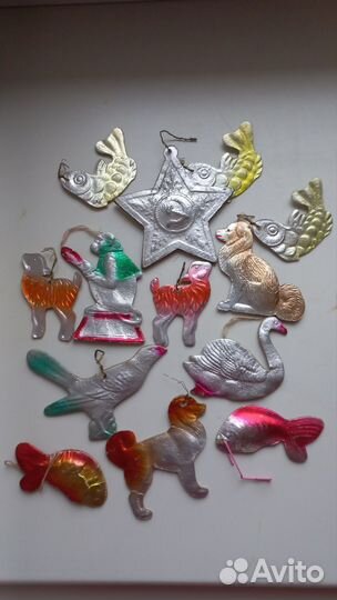 Елочные игрушки картонаж СССР