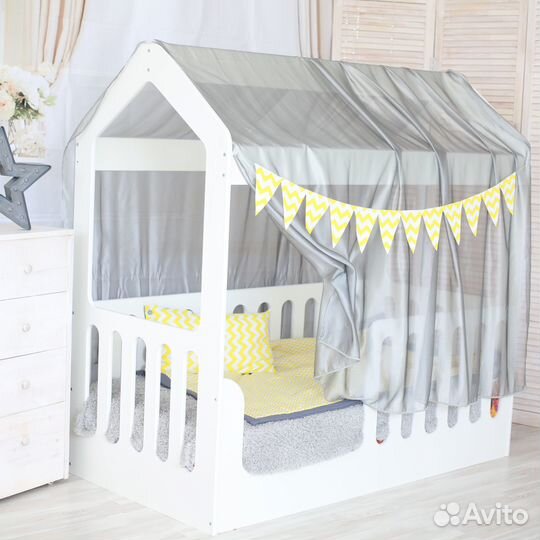 Кровать – домик «Сказка» низкая (160 х 80 см)