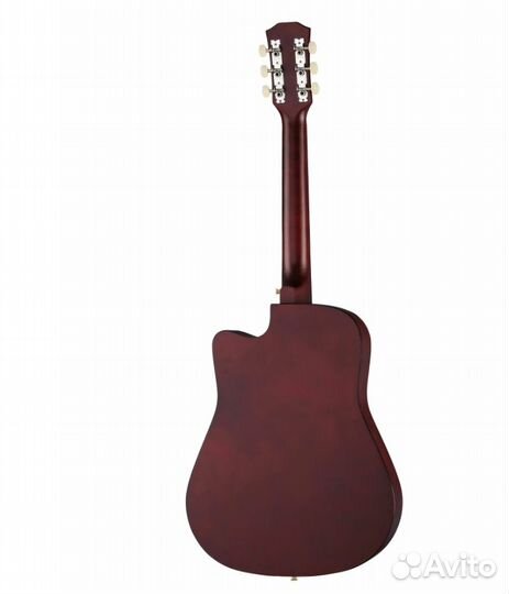 Акустическая гитара, с вырезом, цвет натуральный