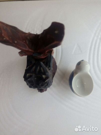 Соусник Гжель, мишка на дереве, СССР