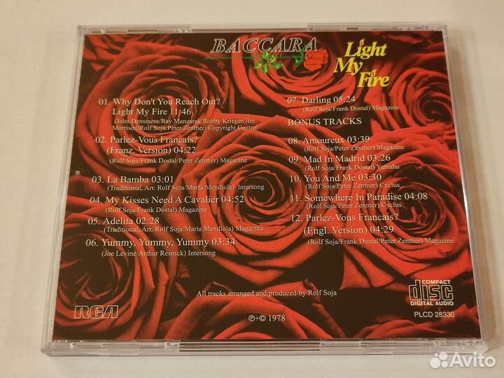 Cd Baccara - Light My Fire