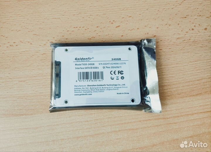 Новый SSD Goldenfir 240GB