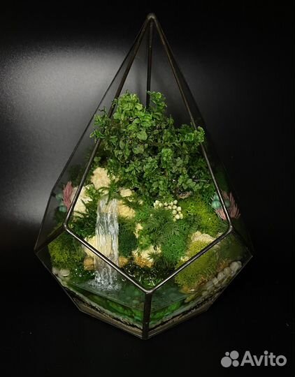 Моссариум. Подарок. Цветы