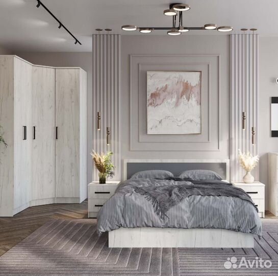 Кровать Фиеста дуб крафт белый 160х200